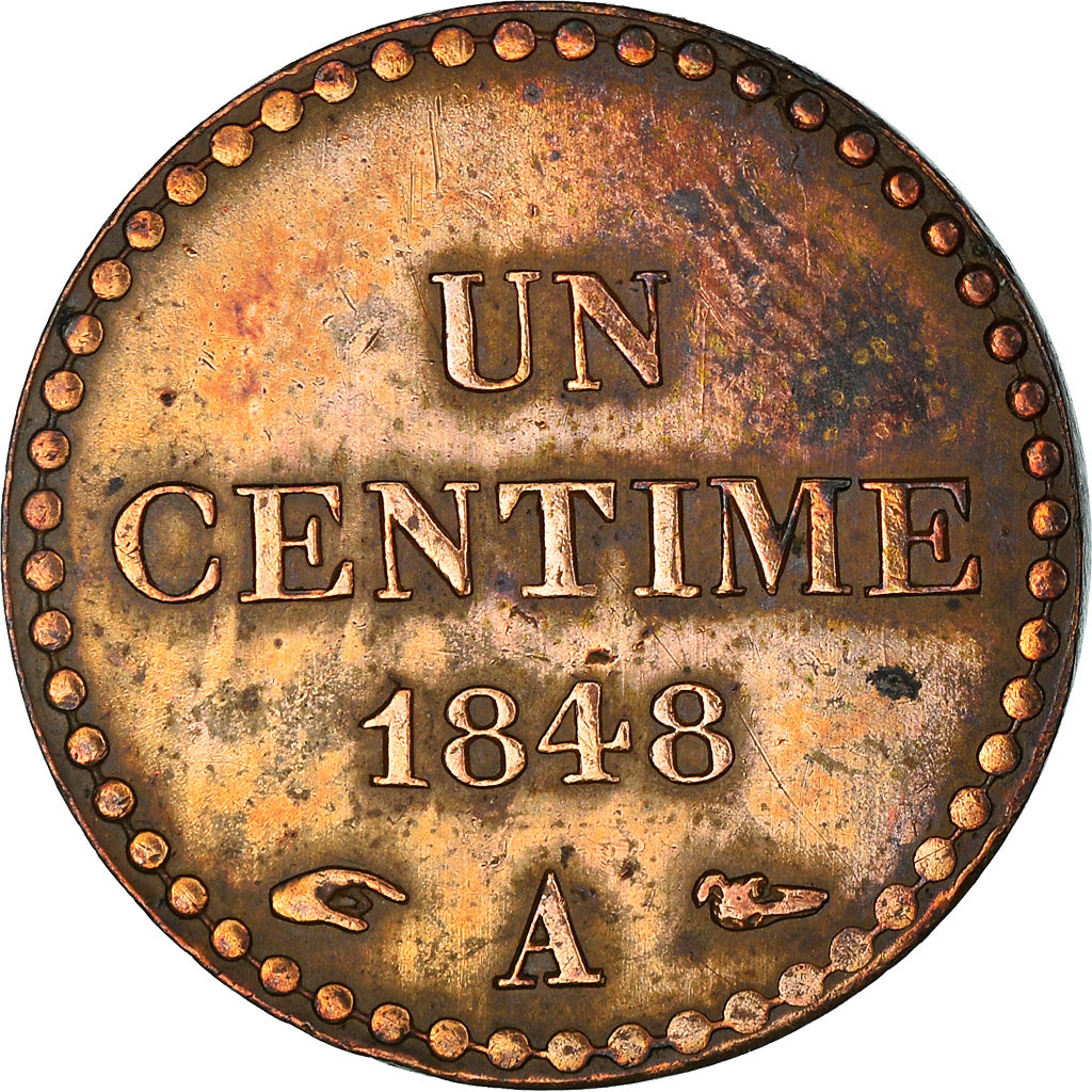 Coin, France, Dupré, Centime, 1848, Paris, EF(40-45), Bronze, KM:754