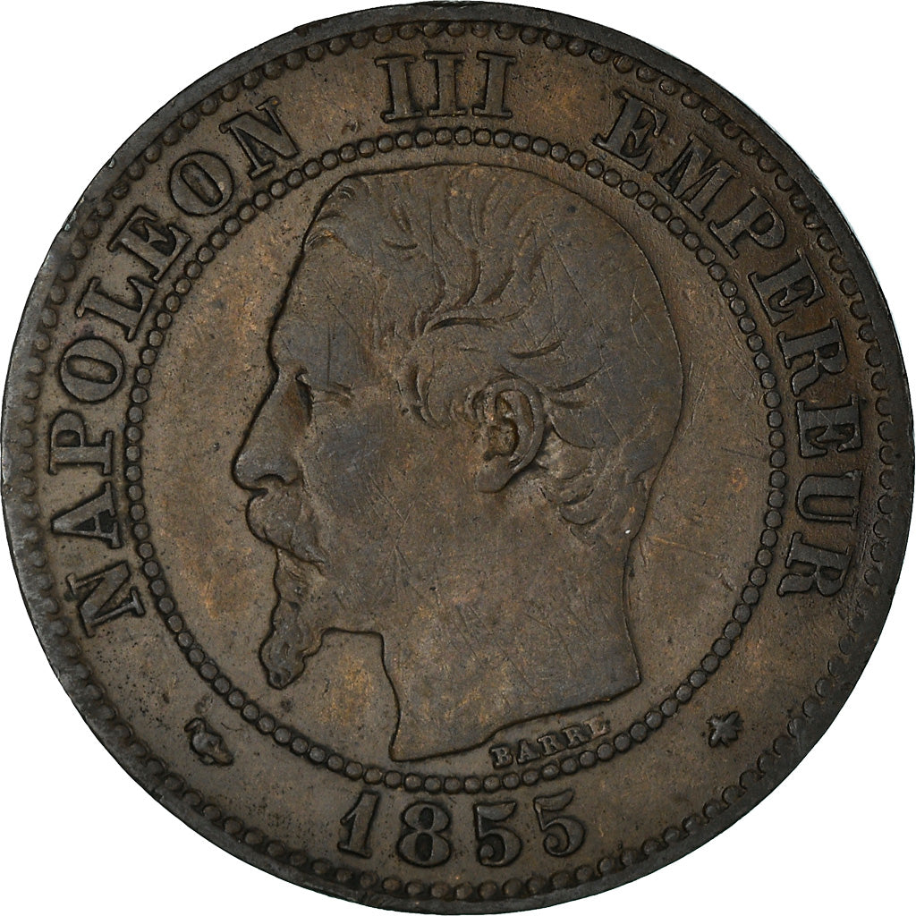Moneta, Francja, Napoleon III, Napoléon III, 2 Centimes, 1855, Strasbourg