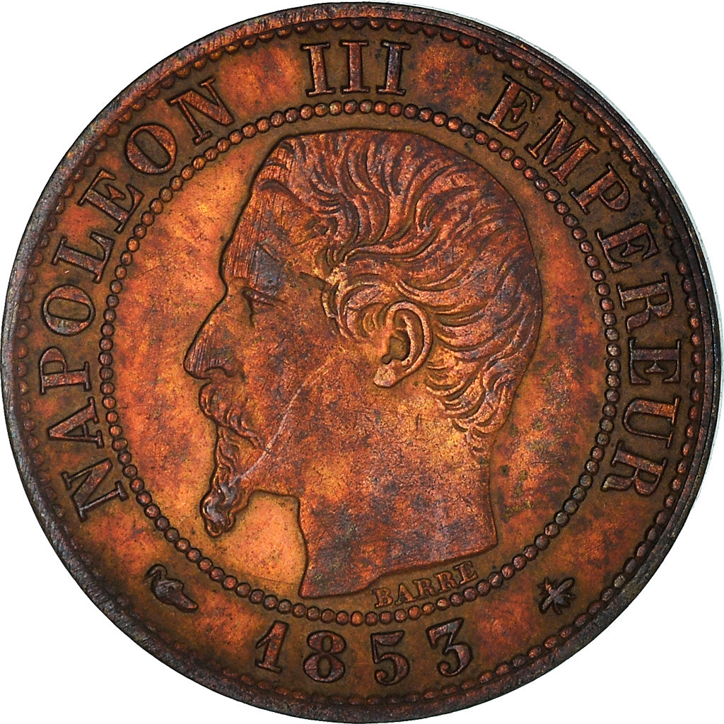 Moeda, França, Napoleon III, Napoléon III, Centime, 1853, Strasbourg