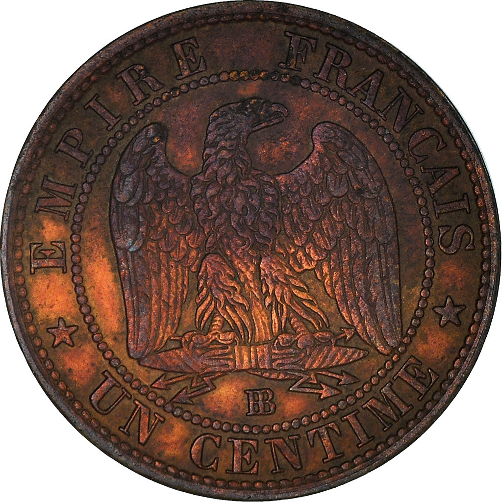 Moeda, França, Napoleon III, Napoléon III, Centime, 1853, Strasbourg