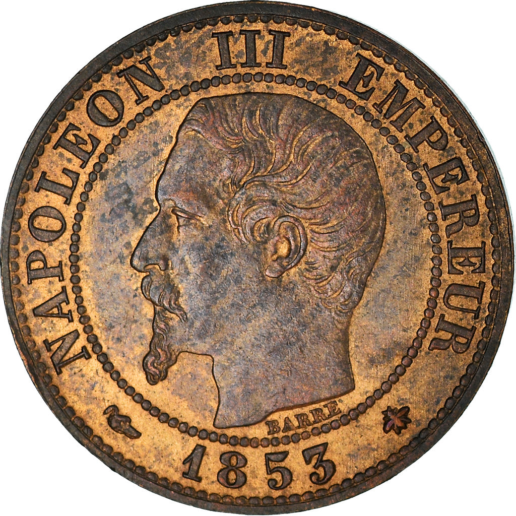 Moneta, Francia, Napoleon III, Napoléon III, Centime, 1853, Strasbourg, SPL