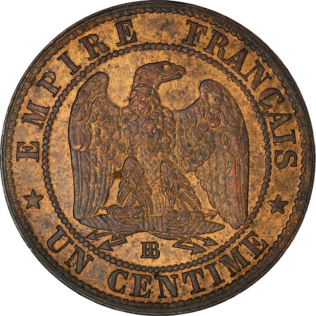 Moneta, Francia, Napoleon III, Napoléon III, Centime, 1853, Strasbourg, SPL
