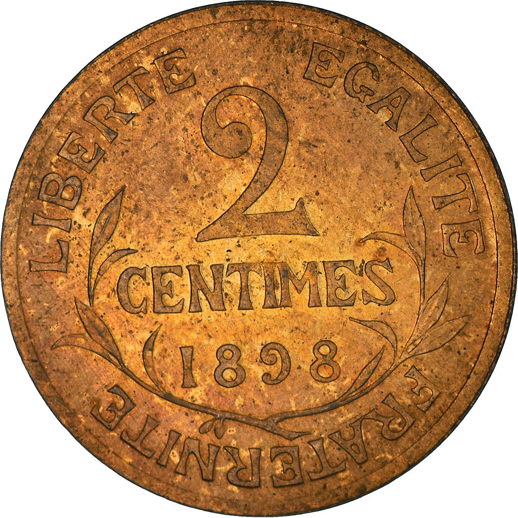 Moneta, Francia, Dupuis, 2 Centimes, 1898, Paris, SPL-, Bronzo, KM:841
