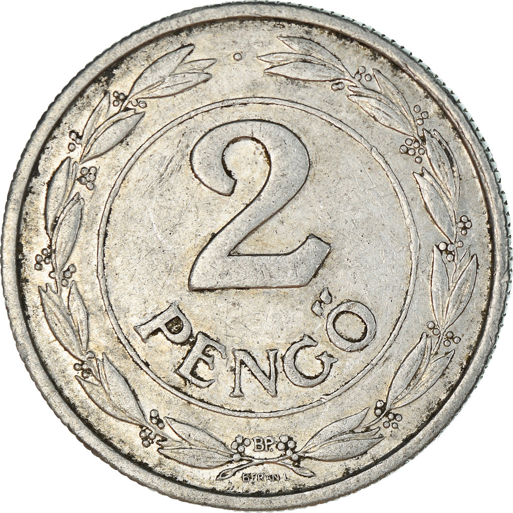 Moneta, Ungheria, 2 Pengö, 1941, Budapest, MB+, Alluminio, KM:522.1