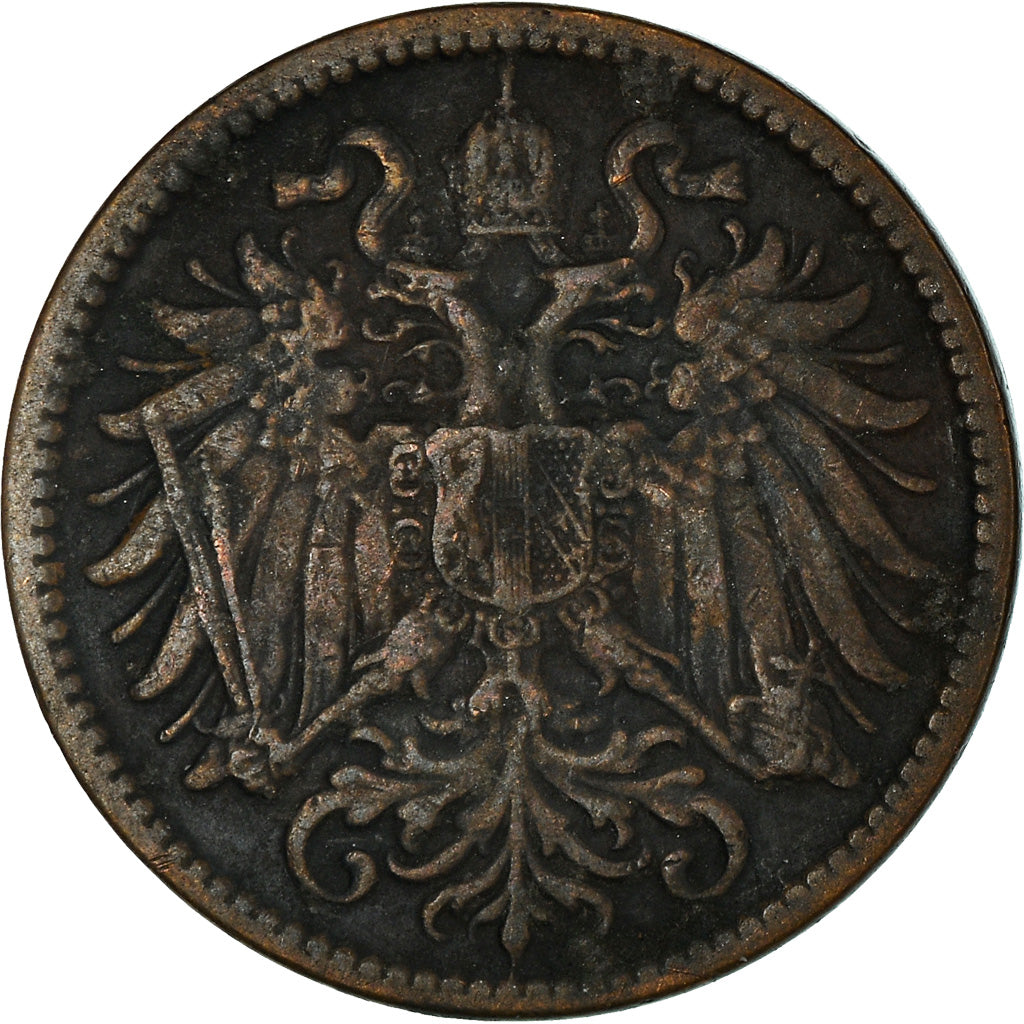 Coin, Austria, Franz Joseph I, 2 Heller, 1912, VF(20-25), Bronze, KM:2801
