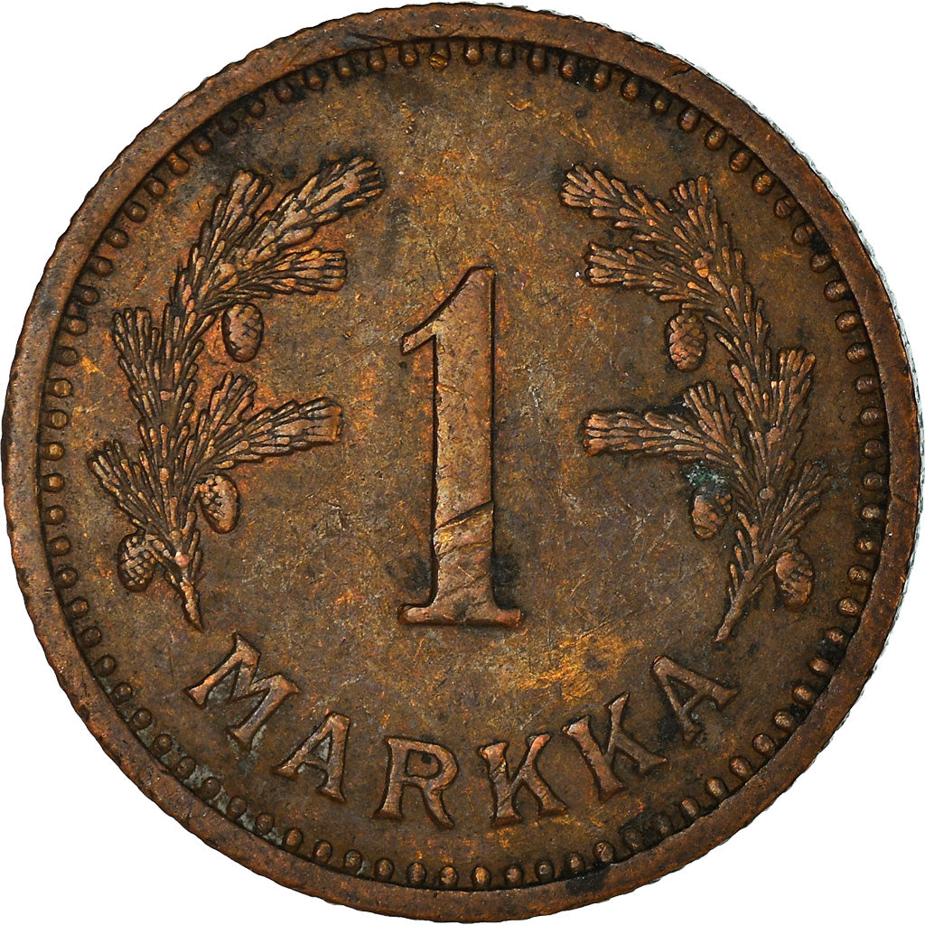 Coin, Finland, Markka, 1943, VF(30-35), Copper, KM:30a
