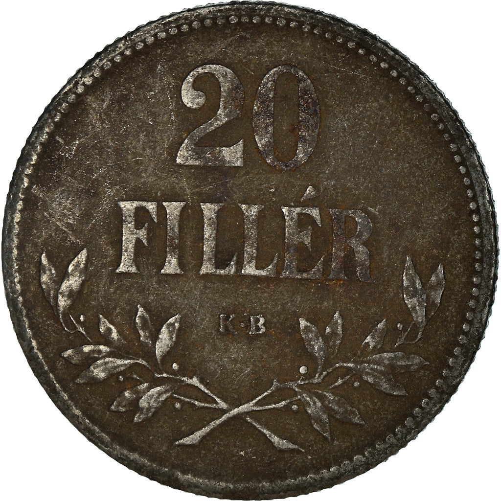 Coin, Hungary, 20 Fillér, 1916, VF(20-25), Iron, KM:498