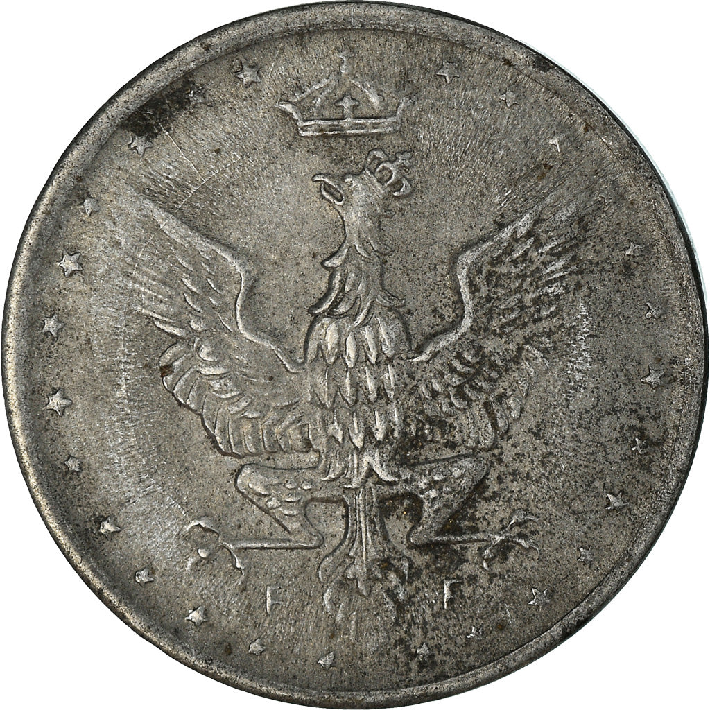 Moneta, Polonia, 5 Fenigow, 1917, Stuttgart, Germany, BB, Ferro, KM:5