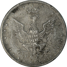 Moneta, Polonia, 5 Fenigow, 1917, Stuttgart, Germany, BB, Ferro, KM:5