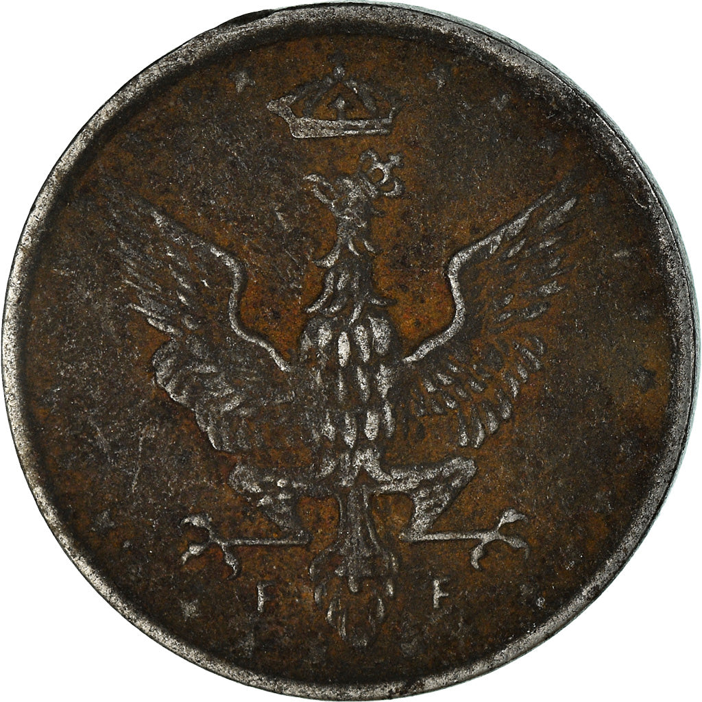 Moneta, Polonia, 5 Fenigow, 1917, Stuttgart, Germany, MB, Ferro, KM:5