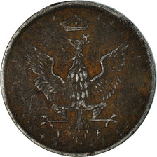 Moneta, Polonia, 5 Fenigow, 1917, Stuttgart, Germany, MB, Ferro, KM:5