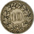 Moneta, Svizzera, 10 Rappen, 1911, Bern, BB, Rame-nichel, KM:27