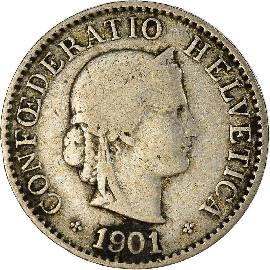 Monnaie, Suisse, 5 Rappen, 1901, Bern, B+, Cupro-nickel, KM:26