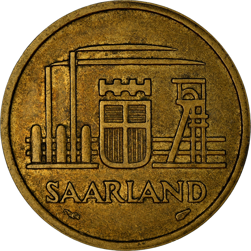 Münze, SAARLAND, 20 Franken, 1954, Paris, SS+, Aluminum-Bronze, KM:2
