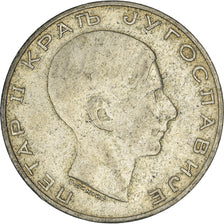 Moeda, Jugoslávia, Petar II, 50 Dinara, 1938, EF(40-45), Prata, KM:24