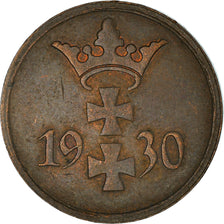Münze, DANZIG, Pfennig, 1930, Warsaw, SS+, Bronze, KM:140