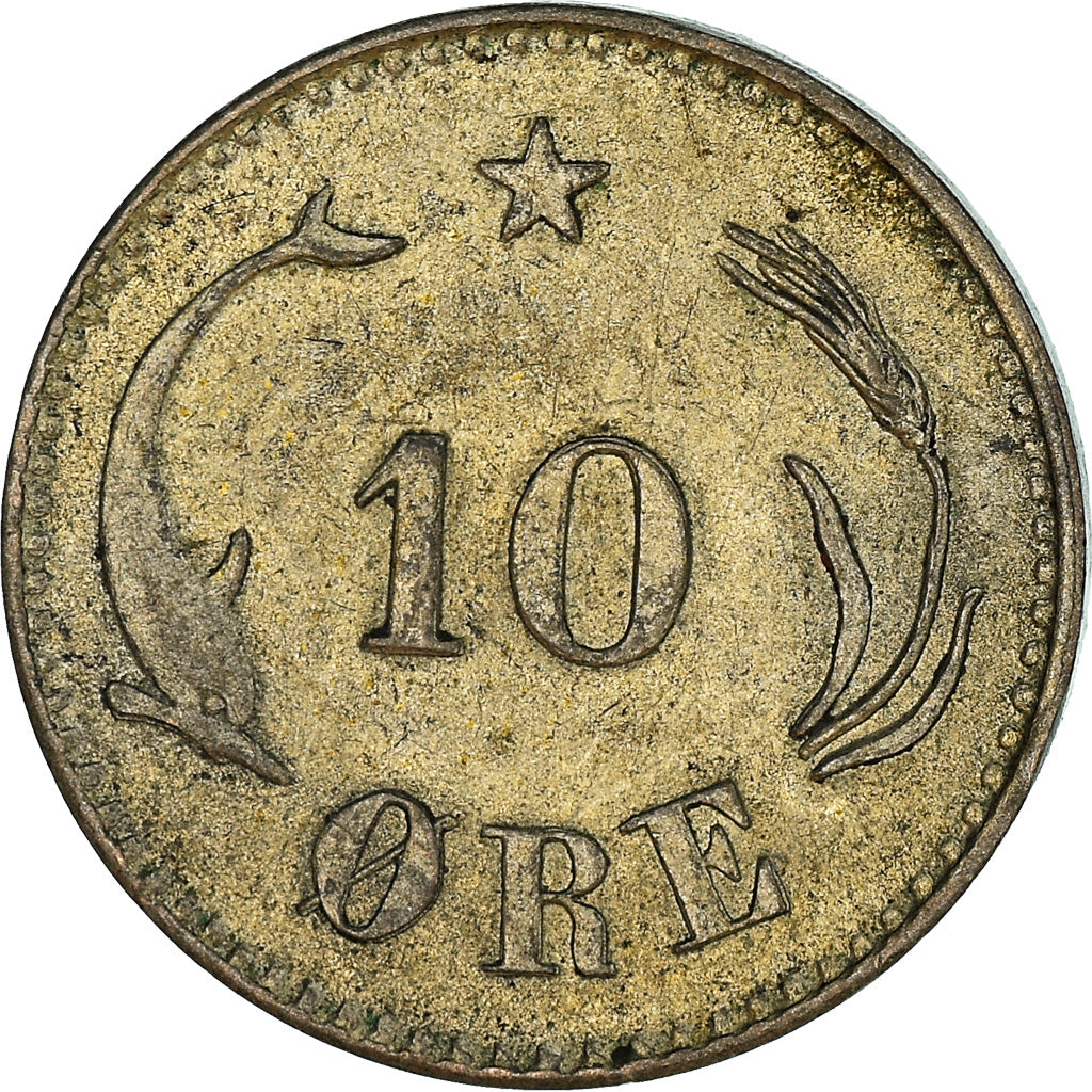 Coin, Denmark, Christian IX, 10 Öre, 1874, Copenhagen, AU(50-53), Silver