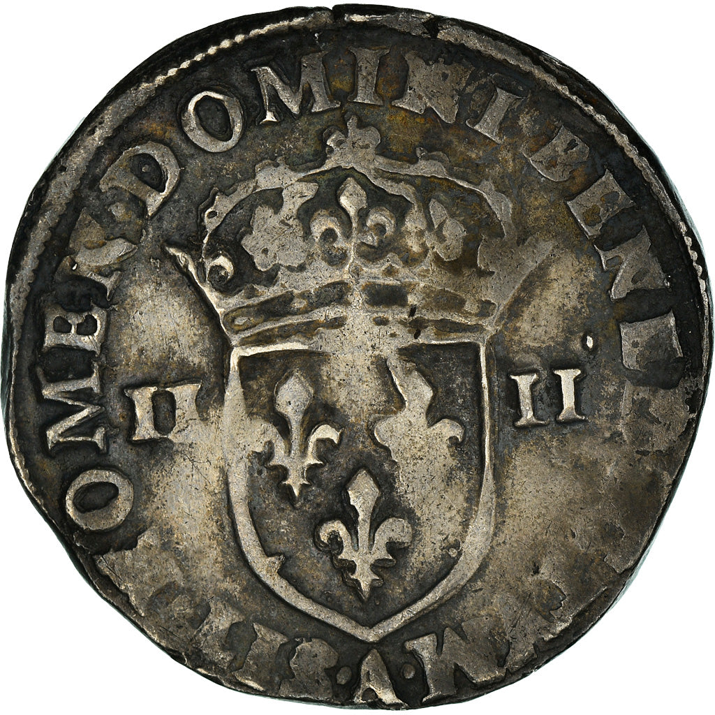 Coin, France, Henri III, 1/4 Ecu, 1589, Paris, EF(40-45), Silver, Sombart:4662