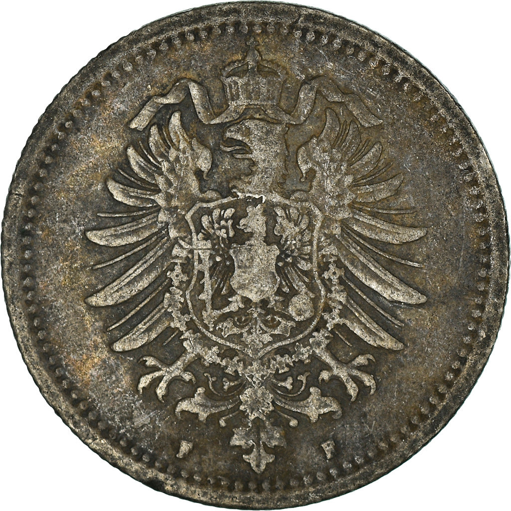 Moneta, GERMANIA - IMPERO, Wilhelm I, 50 Pfennig, 1876, Stuttgart, MB+, Argento