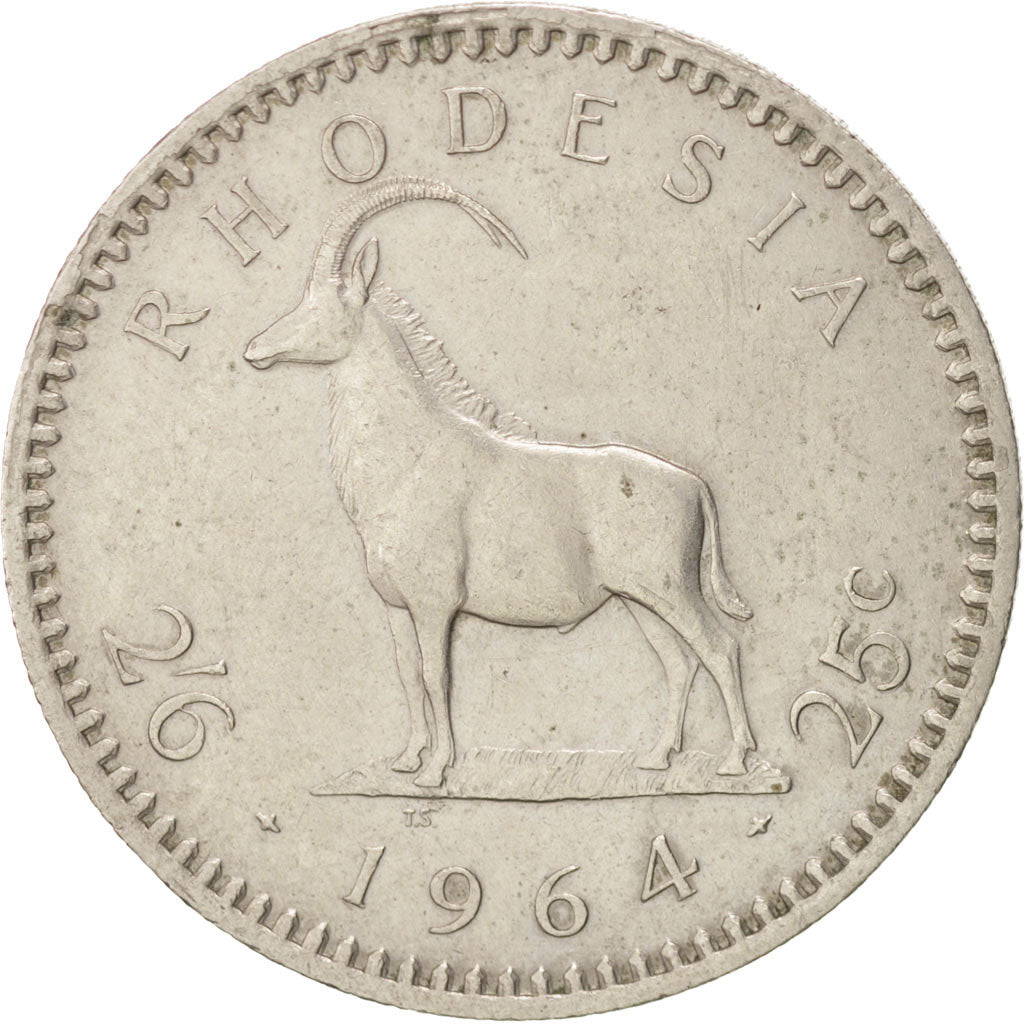 Rhodésie, Elizabeth II, 25 Cents, 1964, KM 4
