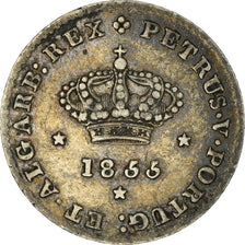 Coin, Portugal, Pedro V, 50 Reis, 1855, AU(50-53), Silver, KM:493
