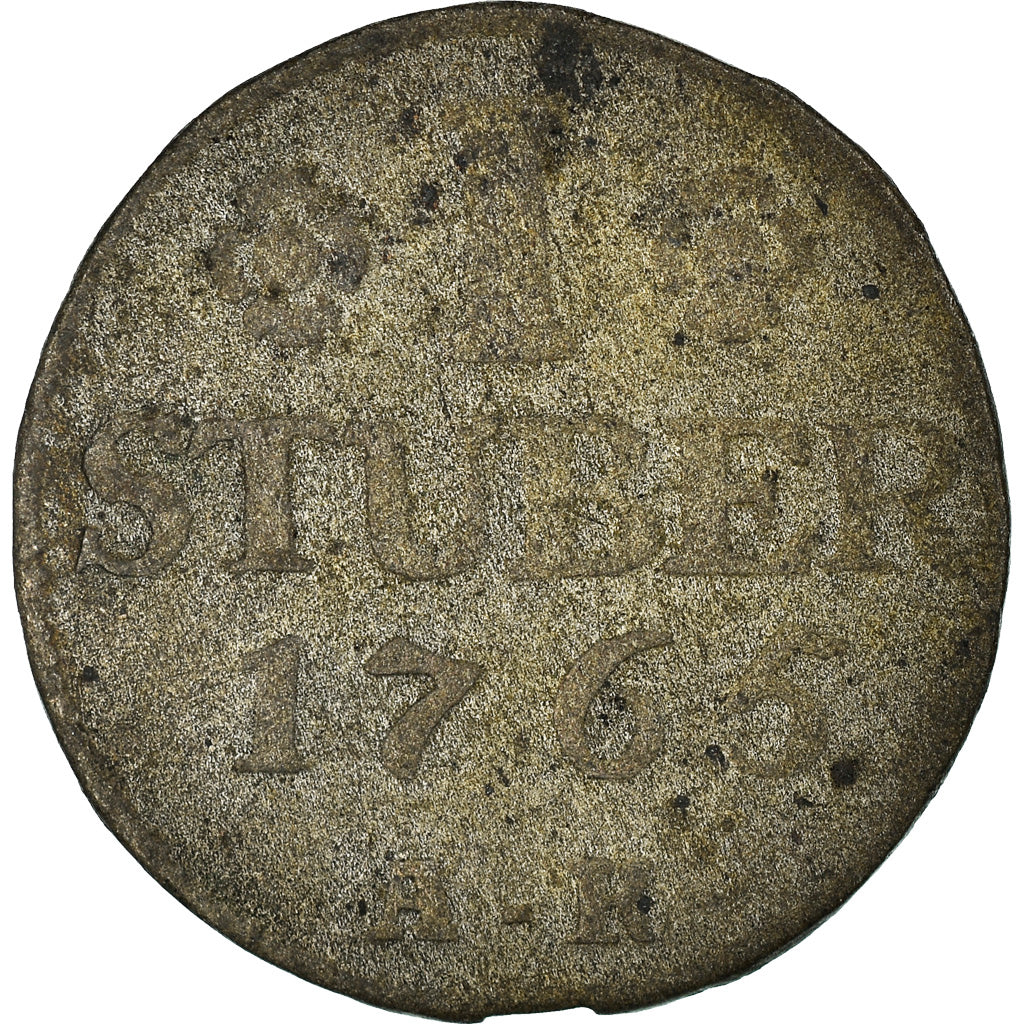 Moeda, Estados Alemães, JULICH-BERG, Karl Theodor, Stuber, 1765, VF(20-25)