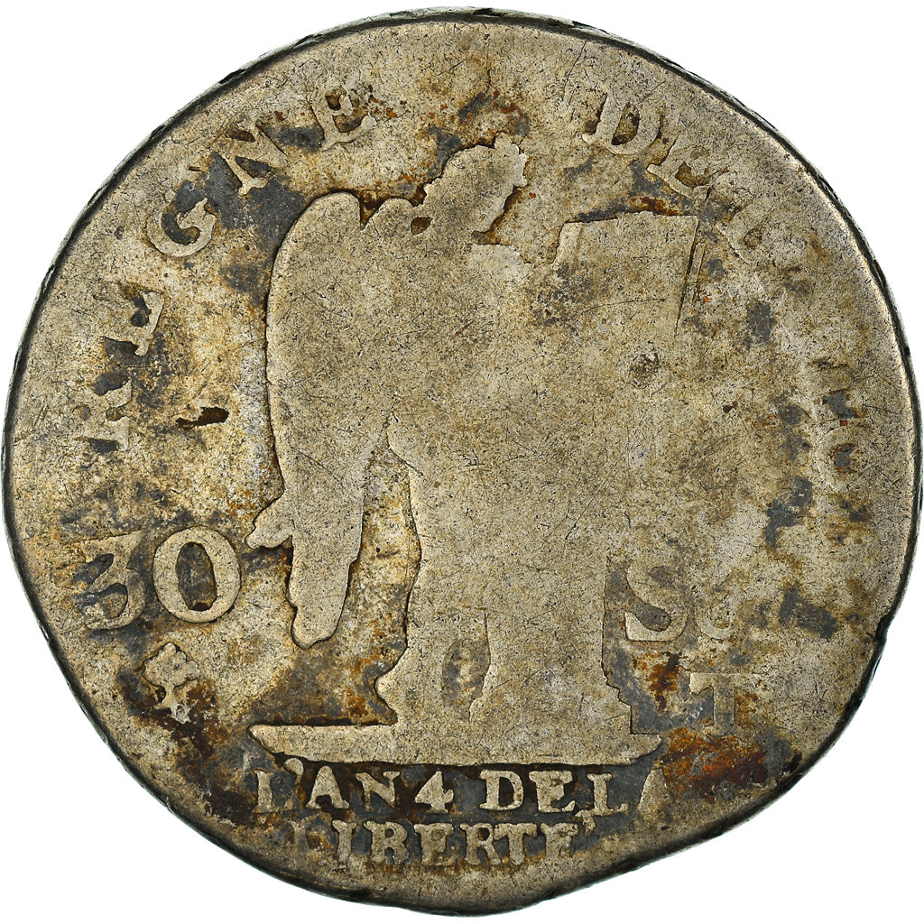 Munten, Frankrijk, Louis XVI, 30 sols françois, 30 Sols, 1792, Nantes, ZG