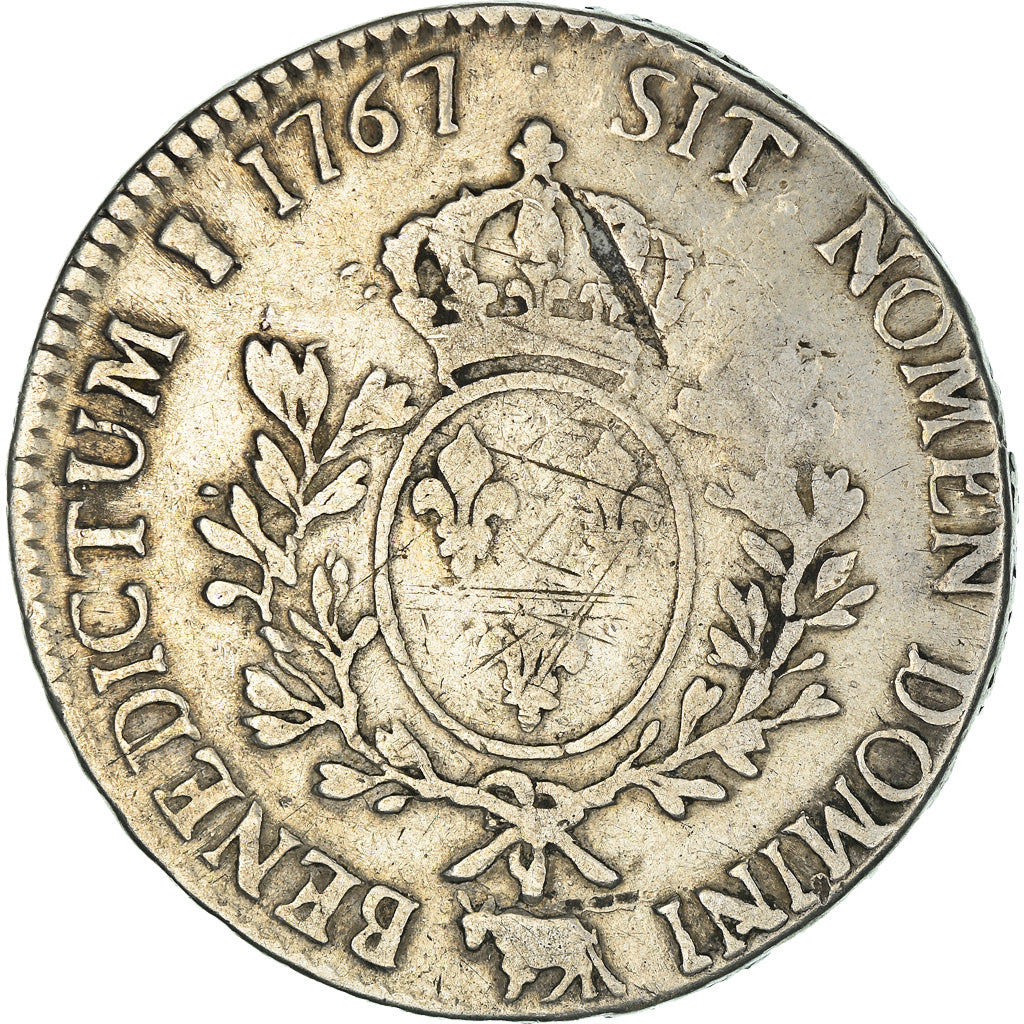 Moneta, Francia, Louis XV, Écu de Béarn au bandeau, Ecu, 1767, Pau, MB+