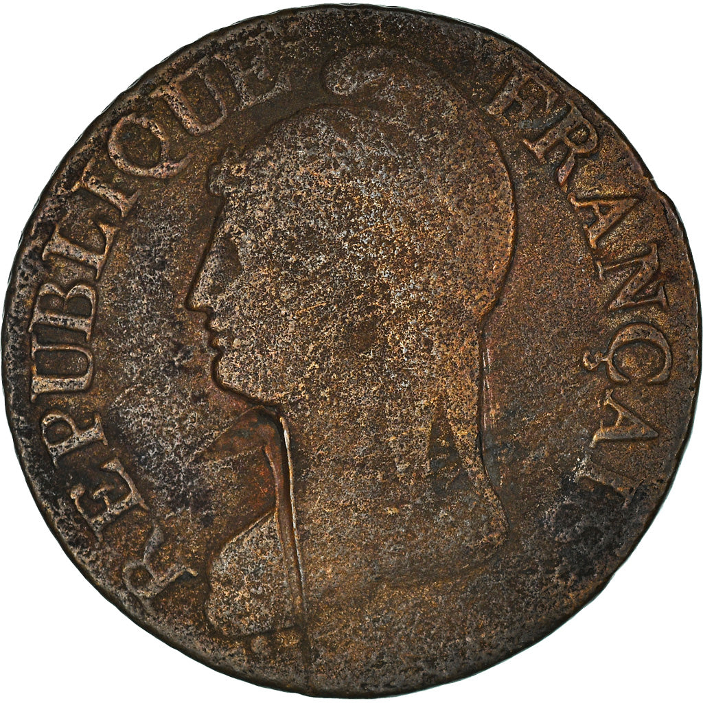 Monnaie, France, Dupré, 5 Centimes, AN 5, Limoges, error 