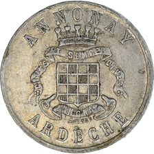 Moneda, Francia, 25 Centimes, 1918, BC+, Aluminio, Elie:10.3