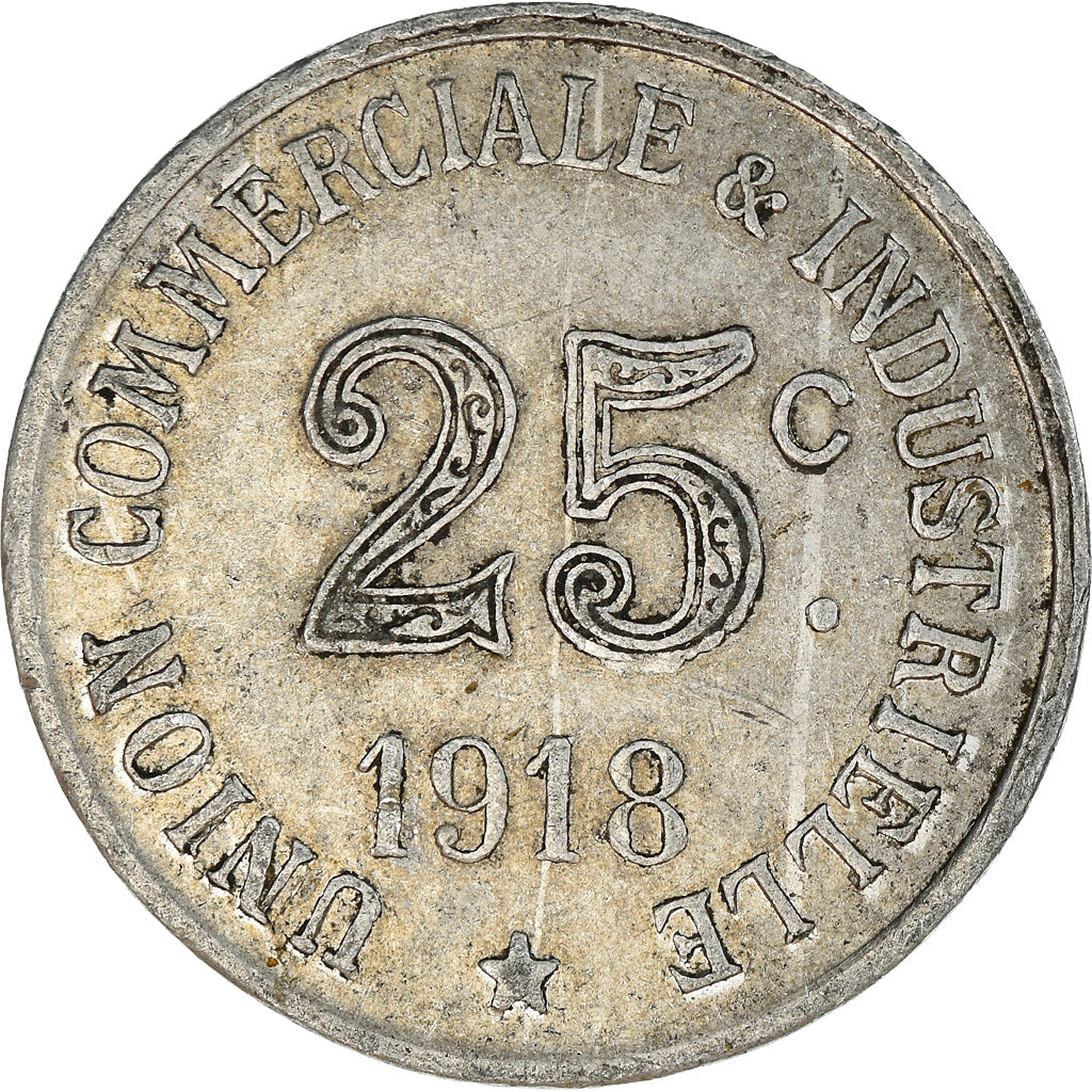 Moneta, Francja, 25 Centimes, 1918, VF(30-35), Aluminium, Elie:10.3