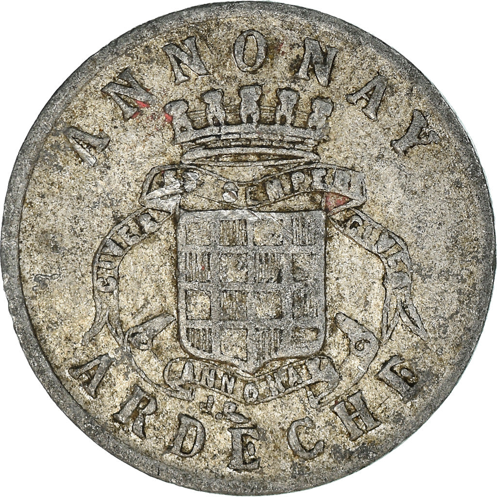 Monnaie, France, Union Commerciale et Industrielle, Annonay, 5 Centimes, 1918