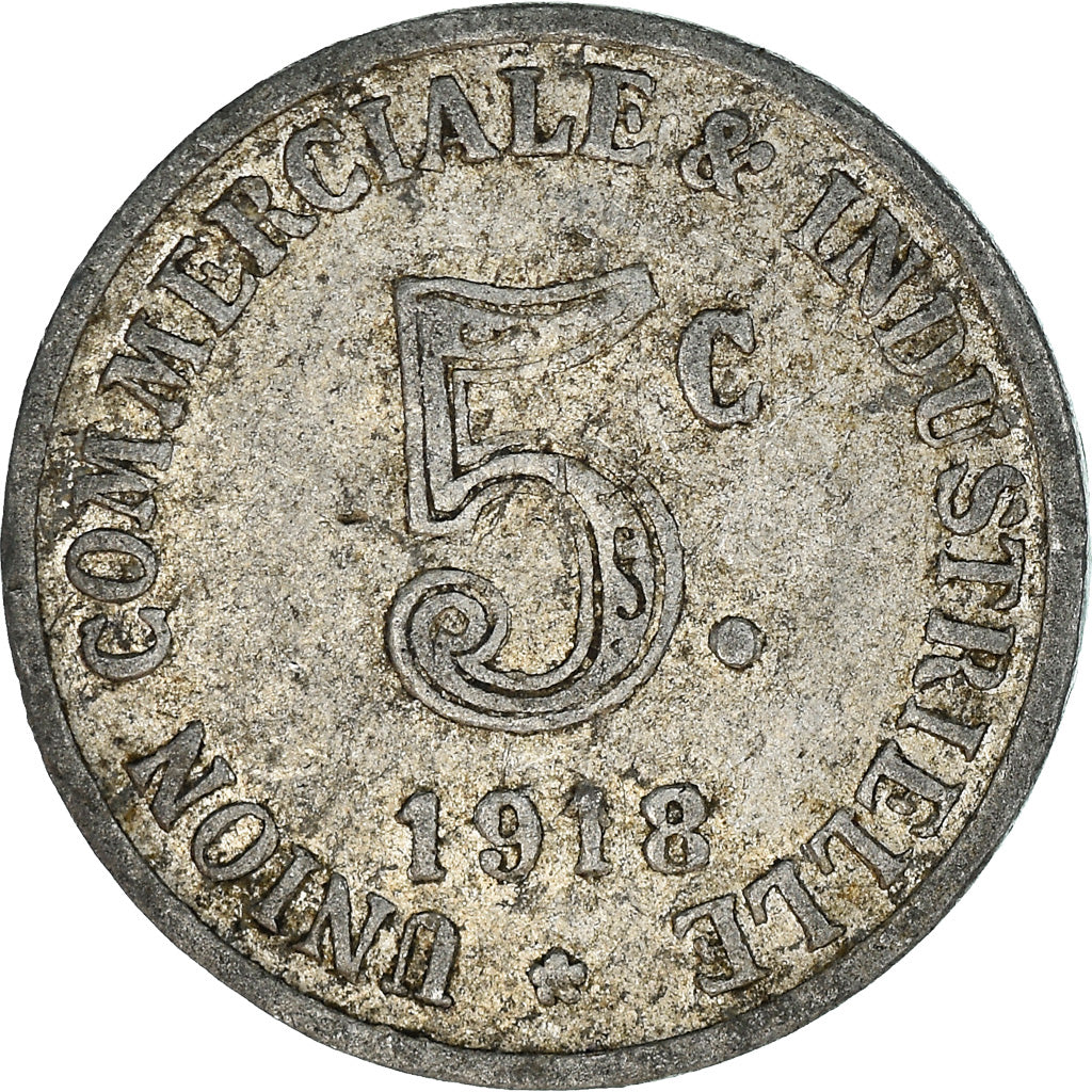 Monnaie, France, Union Commerciale et Industrielle, Annonay, 5 Centimes, 1918