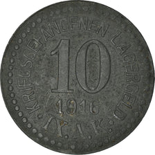 Moneta, Germania, Kleingeldersatzmarke, 10 Pfennig, 1916, BB, Zinco