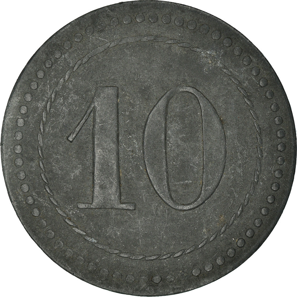 Moneta, Germania, Kleingeldersatzmarke, 10 Pfennig, 1916, BB, Zinco