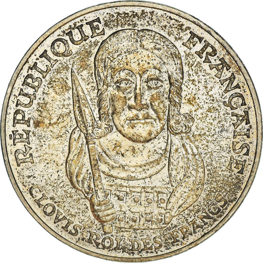 Coin, France, Clovis, 100 Francs, 1996, MS(60-62), Silver, KM:1180, Gadoury:953