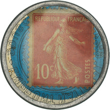 Moneta, Francia, Timbre-Monnaie, Crédit Lyonnais, Paris, 10 Centimes, BB+