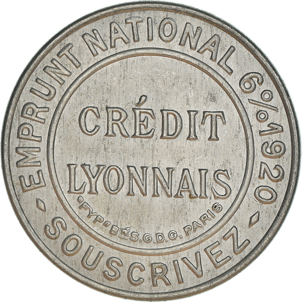 Moneta, Francia, Timbre-Monnaie, Crédit Lyonnais, Paris, 10 Centimes, BB+