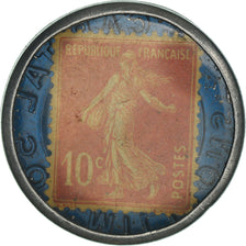 Coin, France, Timbre-Monnaie, Société Générale, Paris, 10 Centimes