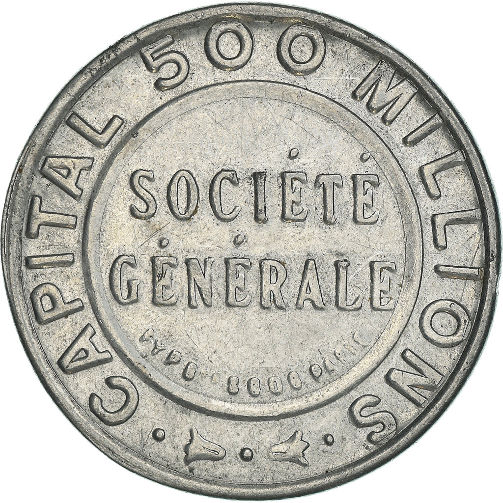 Coin, France, Timbre-Monnaie, Société Générale, Paris, 10 Centimes