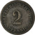 Moneta, GERMANIA - IMPERO, Wilhelm I, 2 Pfennig, 1875, Stuttgart, MB, Rame, KM:2