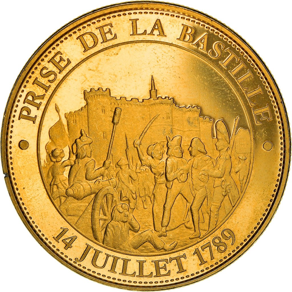 France, Médaille, Prise de la Bastille, SPL, Métal doré
