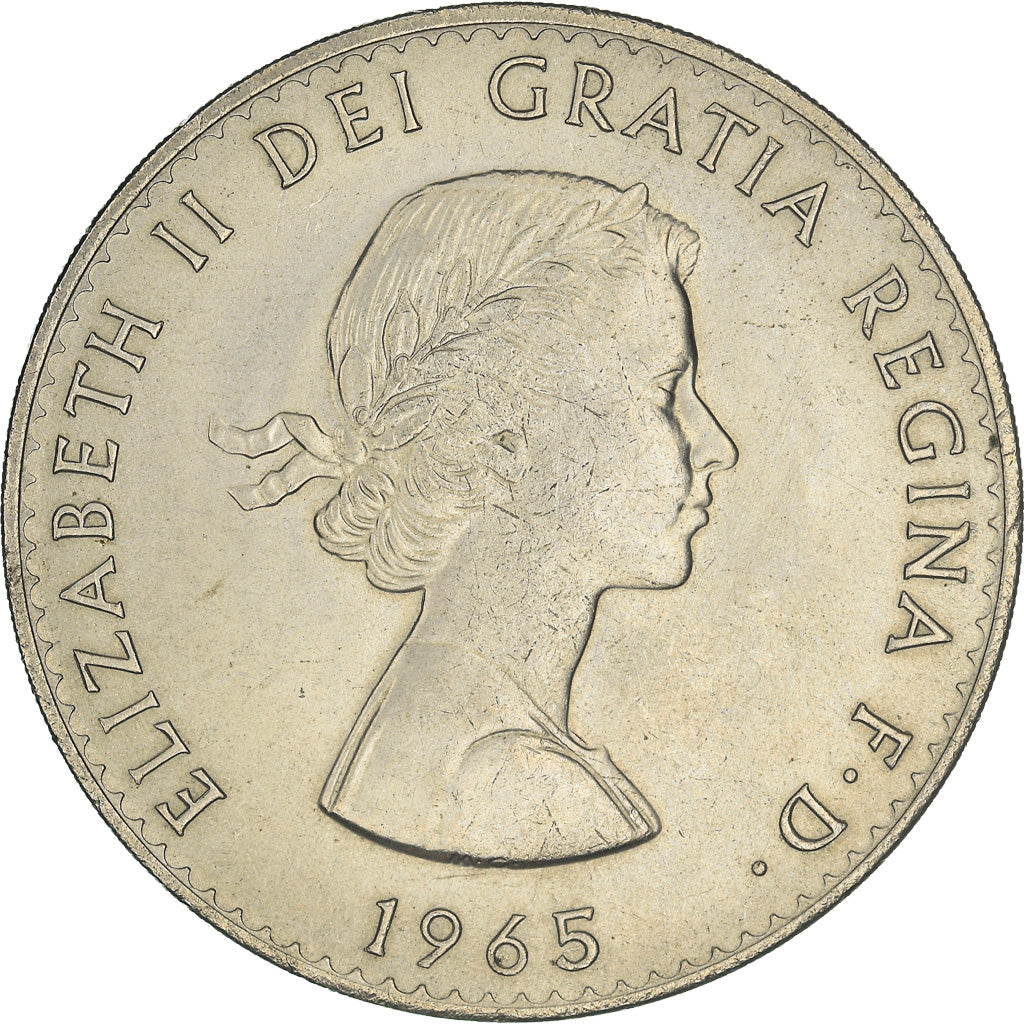 Moneda, Gran Bretaña, Elizabeth II, Crown, 1965, Winston Churchill, MBC+, Cobre