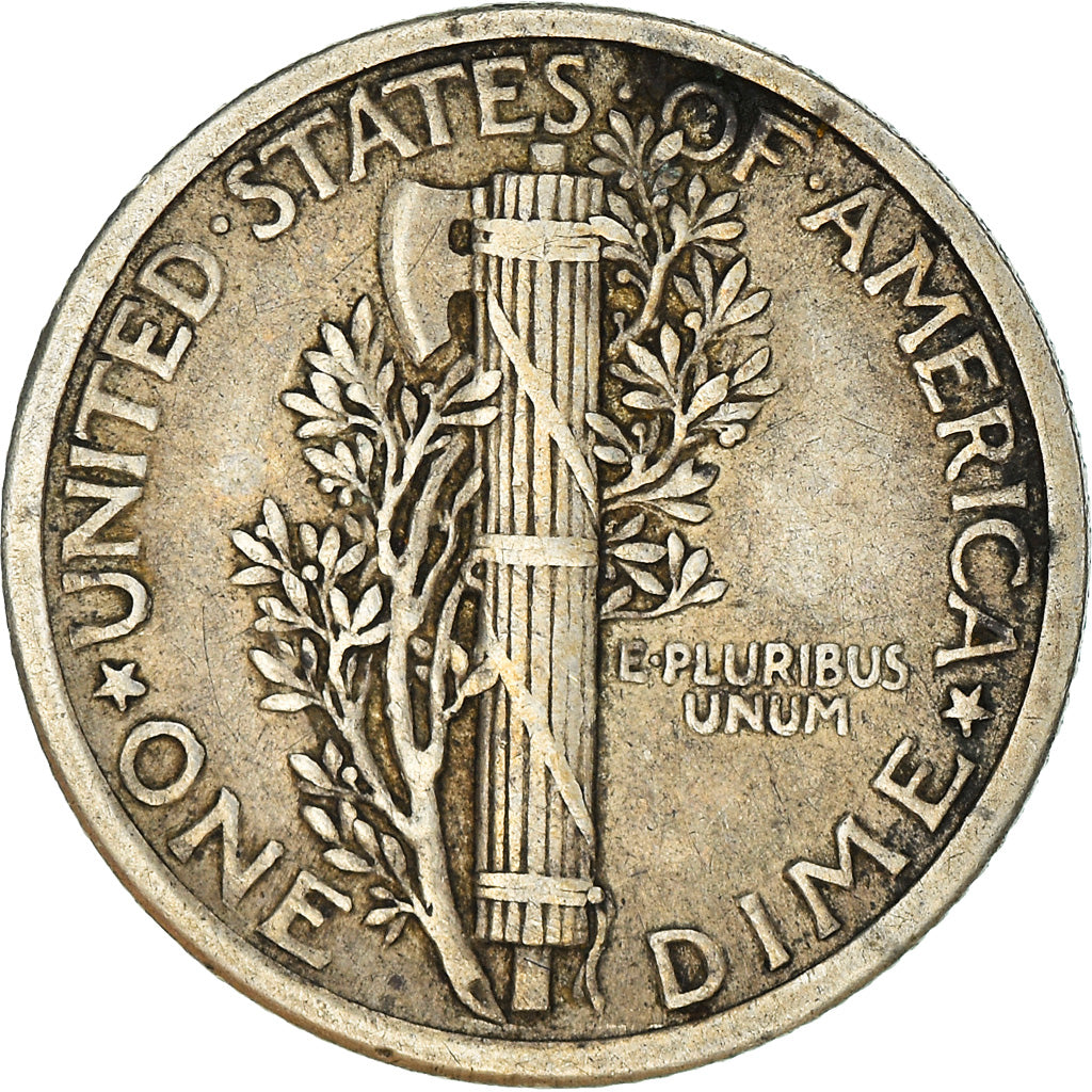 Moneta, Stati Uniti, Mercury Dime, Dime, 1916, U.S. Mint, Philadelphia, BB
