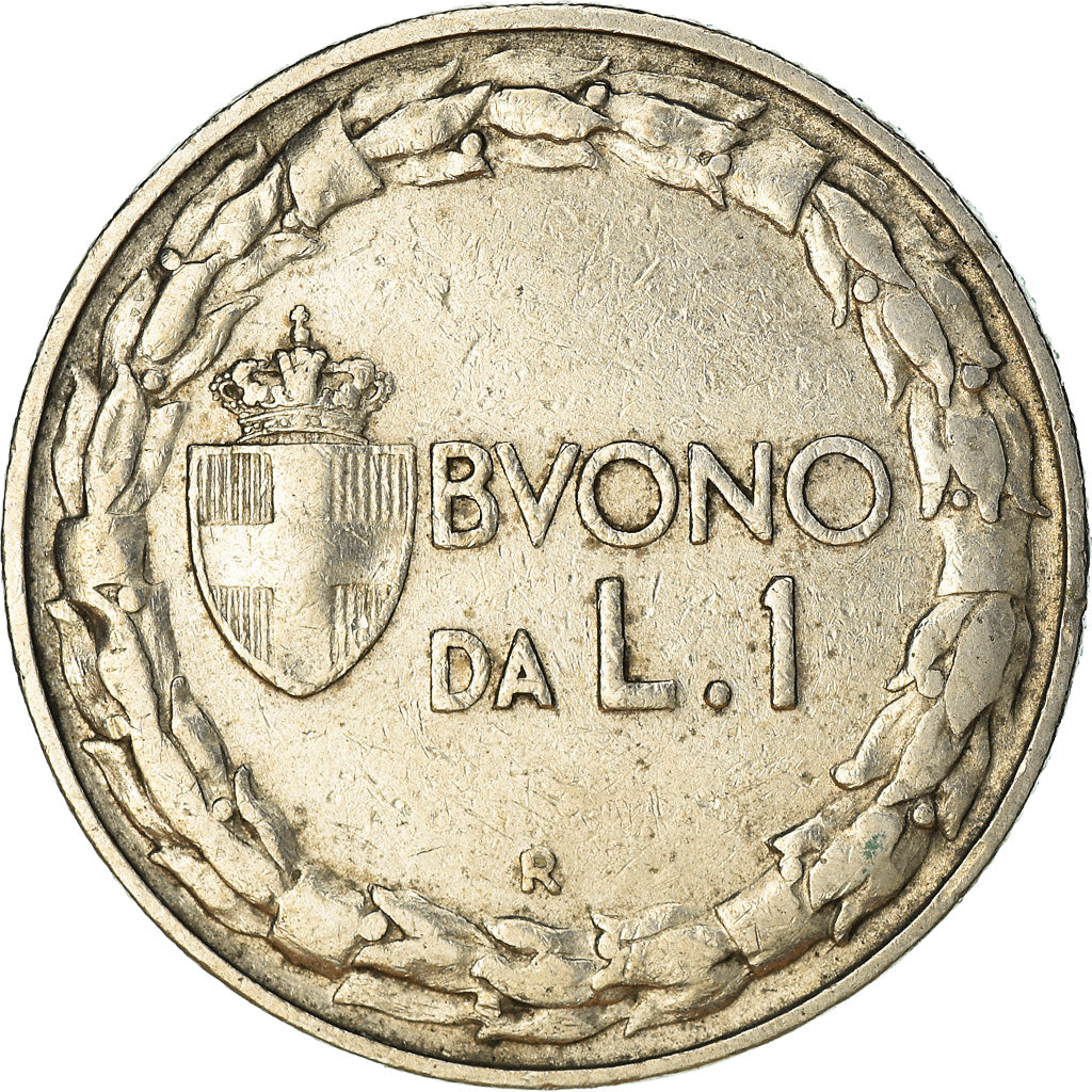 Coin, Italy, Vittorio Emanuele III, Lira, 1922, Rome, VF(30-35), Nickel, KM:62
