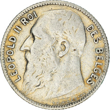 Münze, Belgien, Franc, 1909, S+, Silber, KM:56.1