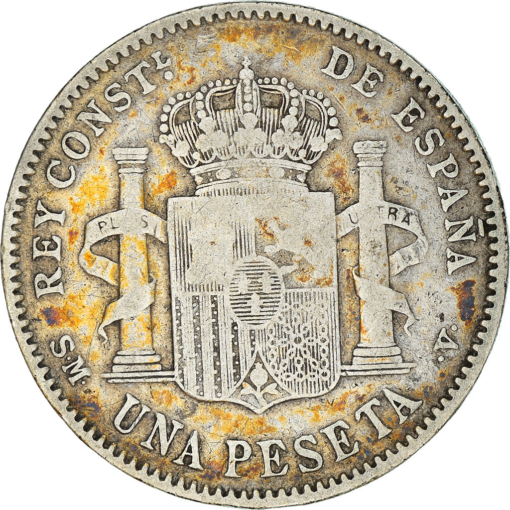 Coin, Spain, Alfonso XIII, Peseta, 1900, Madrid, VF(30-35), Silver, KM:706