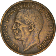 Moneda, Italia, Vittorio Emanuele III, 10 Centesimi, 1935, Rome, BC+, Bronce