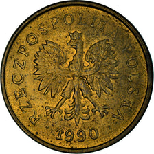 Moneta, Polonia, 2 Grosze, 1990, Warsaw, BB+, Ottone, KM:277