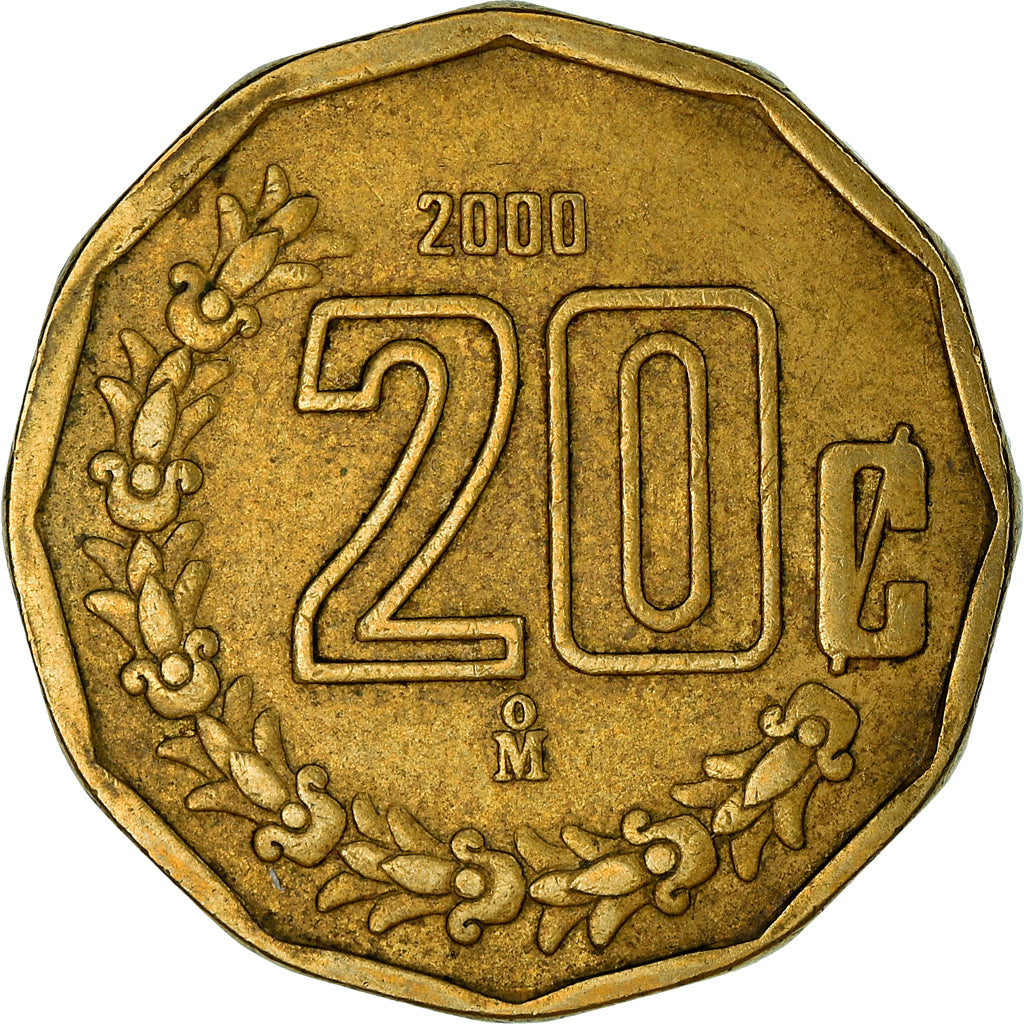Monnaie, Mexique, 20 Centavos, 2000, Mexico City, TTB, Aluminum-Bronze, KM:548